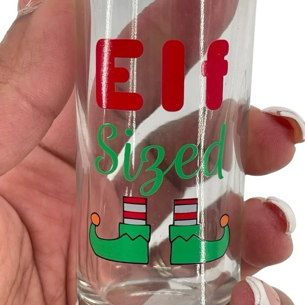 Cristar Lexington Deco Elf Sized Christmas Shot Glass 2.5oz New